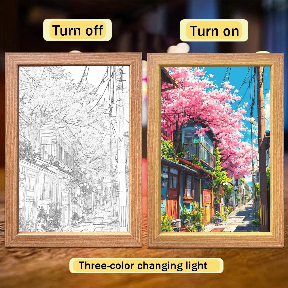 Tokyo Japan LED Light Painting – 2-in-1 Wall & Desk Lamp