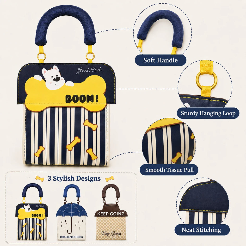 Cartoon Hanging Tissue Holder Bag – Car, Home & Bathroom