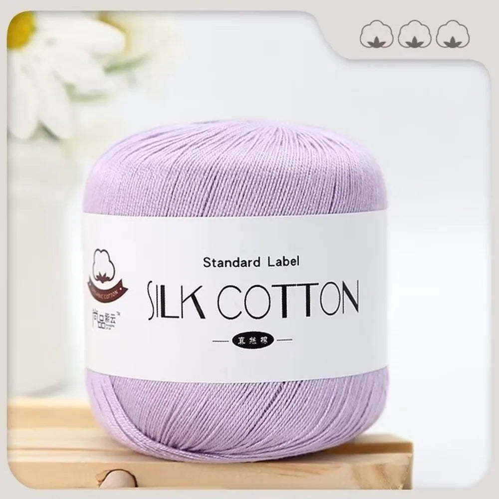 Milk Silk Cotton Soft Crochet Knitting Yarn – 50g Skein