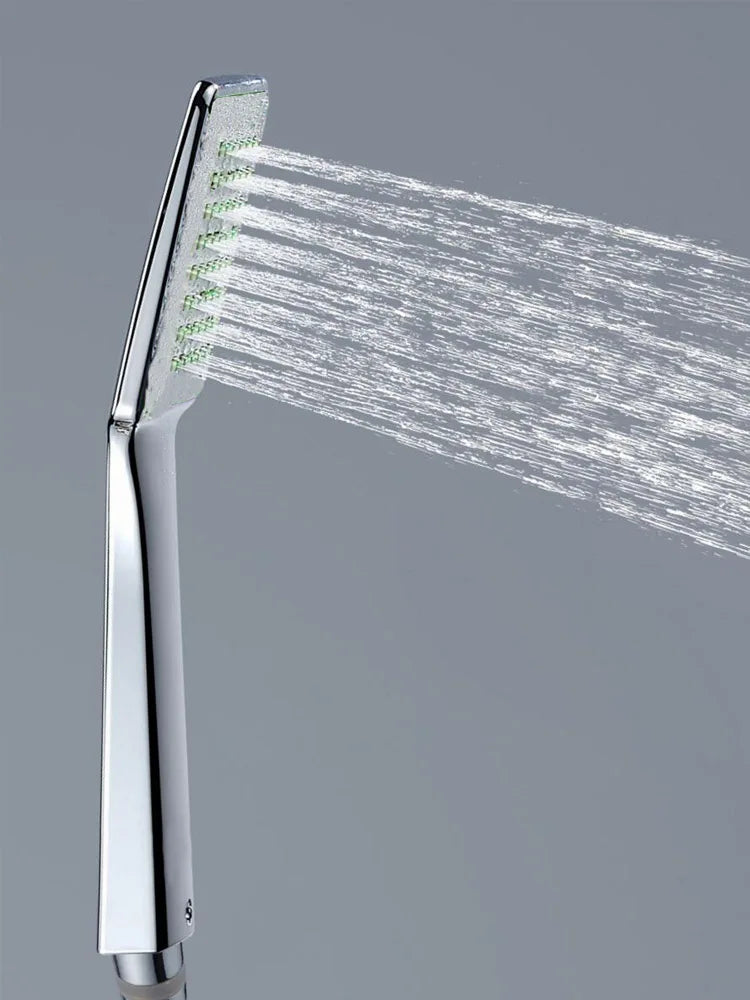 WASOURLF Water-Saving Handheld Shower Head | Chrome Square ABS