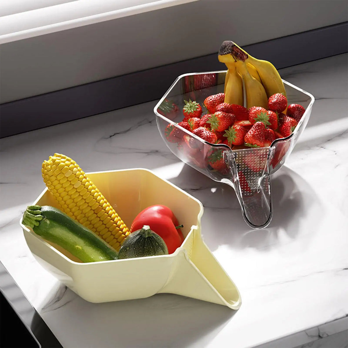 Kesoto Kitchen Colander Strainer Basket – Fruit & Veggie Bowl