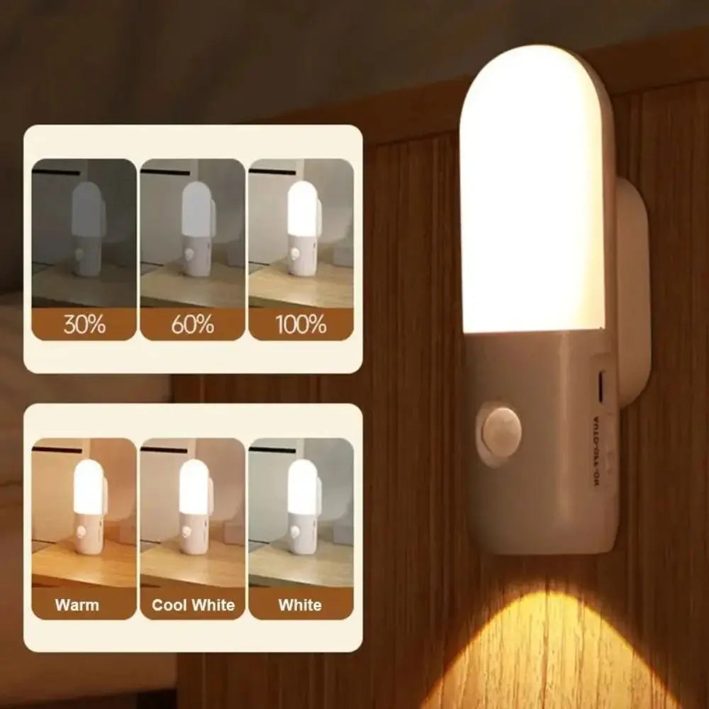 USB Rechargeable Motion Sensor Night Light | 3 Color Temps