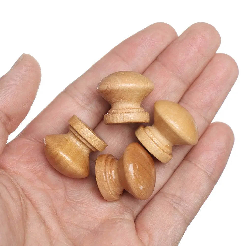 10-Pack Round Natural Wood Cabinet Knobs & Drawer Pulls