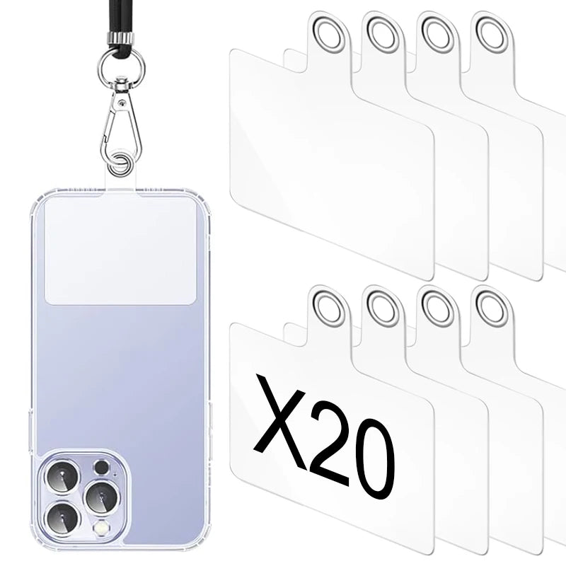 Universal Clear Phone Lanyard Tether Tabs – PVC Strap Patches