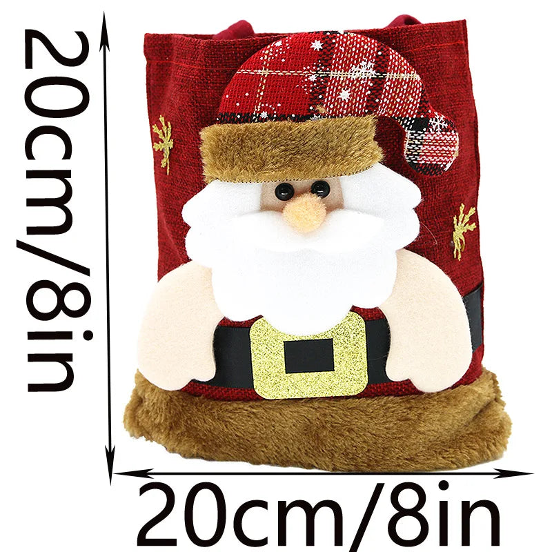20cm Christmas Linen Gift Bag – DIY Holiday Tote & Decor