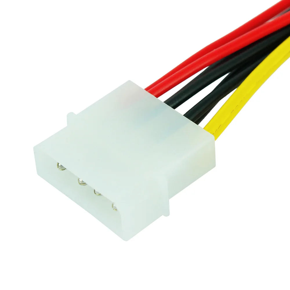 4-Pin Molex to Dual SATA Y Splitter Power Cable for PC Drives