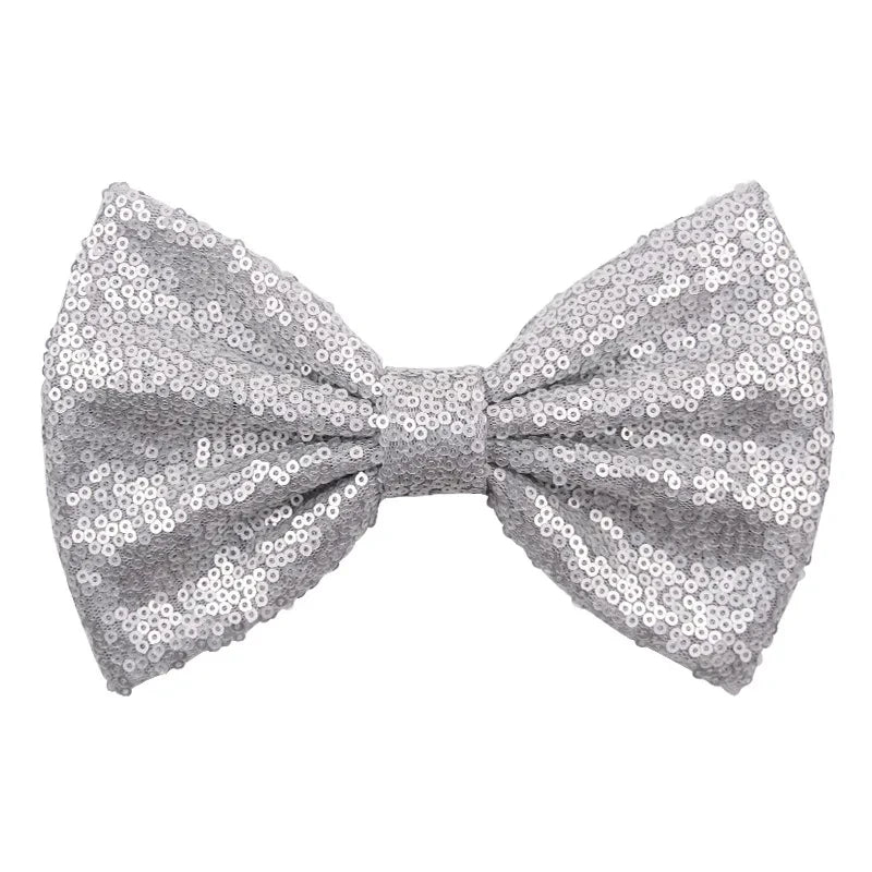 5-Pack Glitter Sequin Hair Bows – DIY Girls Hair Accessories