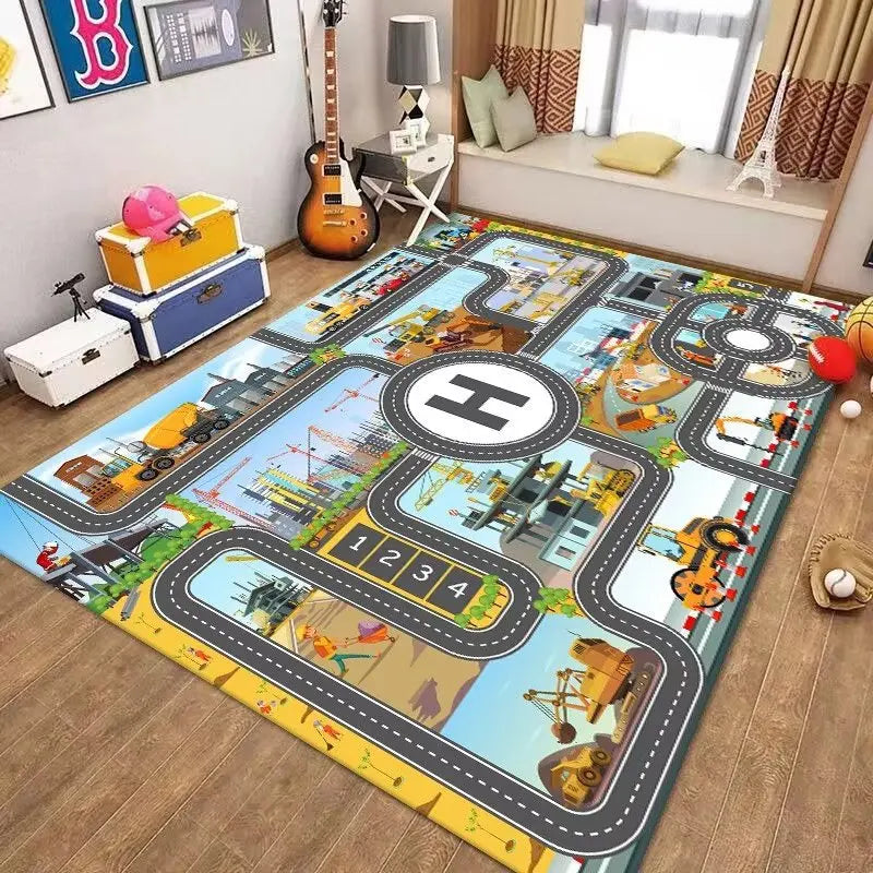 Kids City Road Map Play Mat – Car & Traffic Carpet