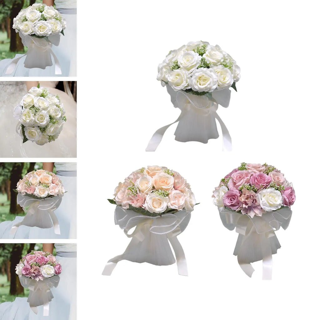 Silk Rose Bridal Bouquet – Wedding & Anniversary Floral Décor