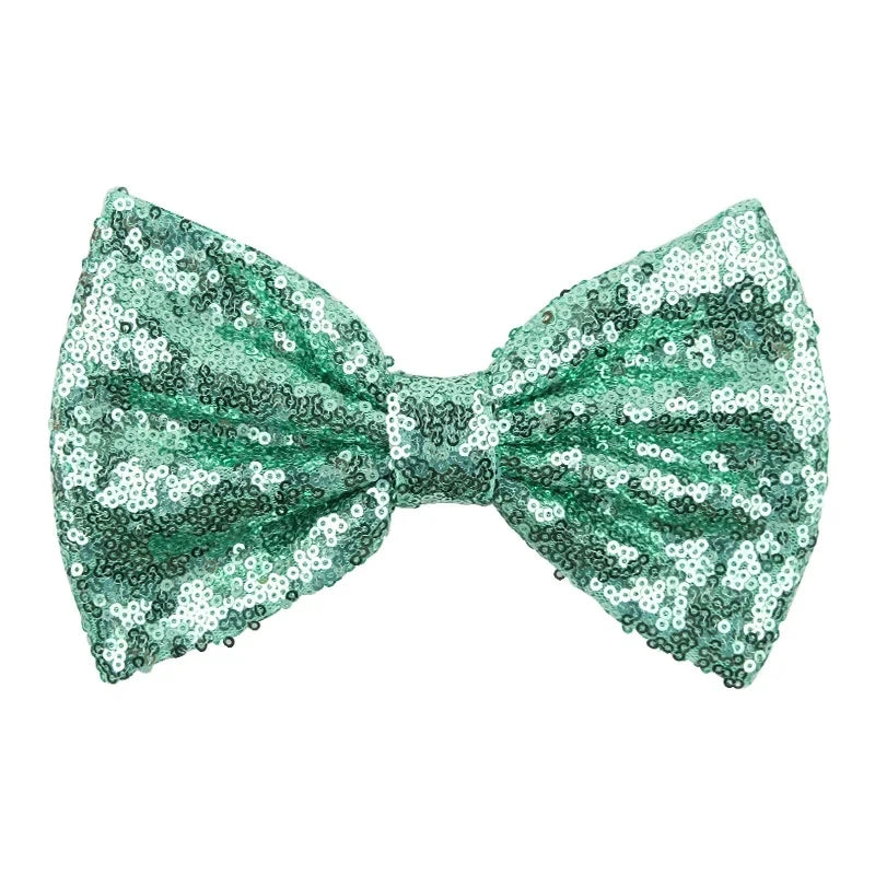 5-Pack Glitter Sequin Hair Bows – DIY Girls Hair Accessories