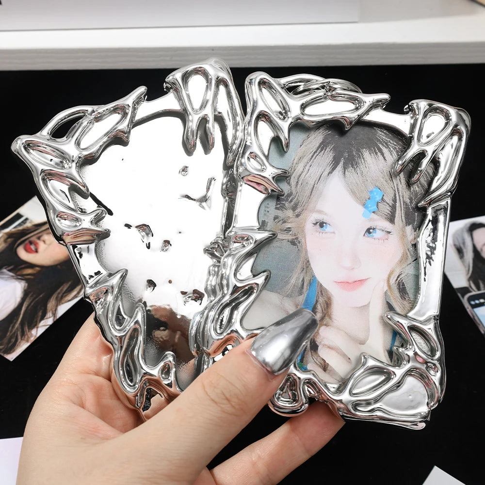 Silver Electroplated Kpop Photocard Sleeve Frame Protector