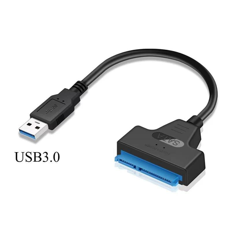 USB 3.0 to SATA III Cable 22-Pin Adapter for 2.5" SSD HDD