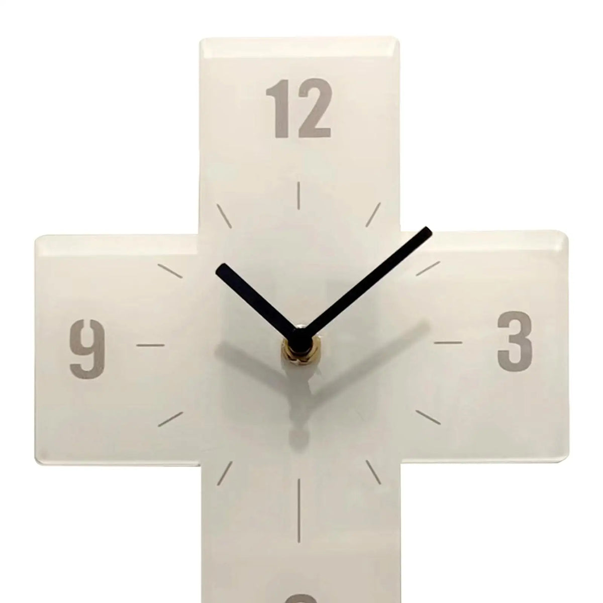 Acrylic Silent Wall Clock Cross-Shaped Modern Home Décor