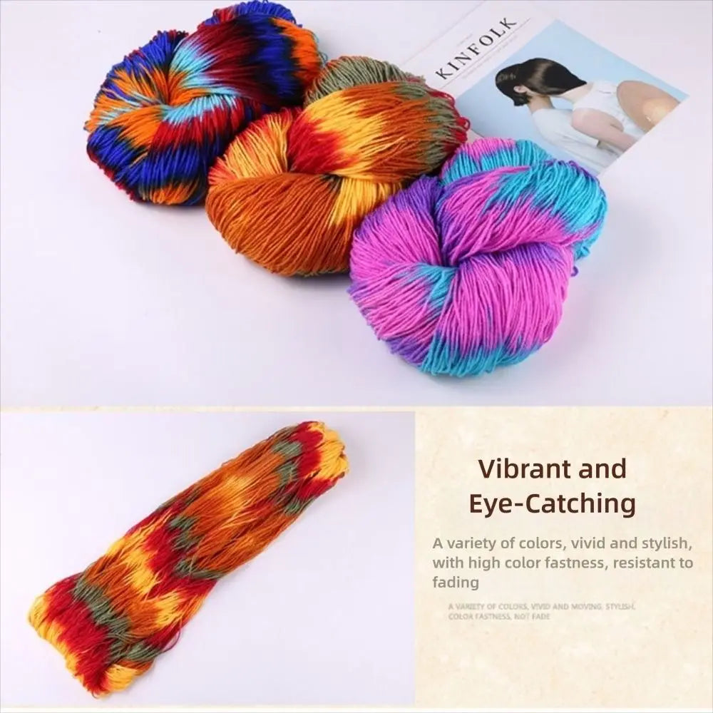 Segment Dyed Acrylic Yarn – Soft Mixed Color Knit & Crochet