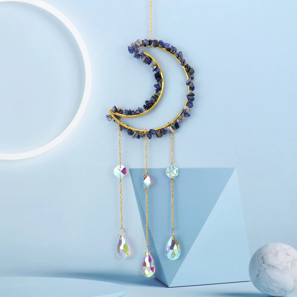 Moon Crystal Suncatcher – Rainbow Hanging Window Decor
