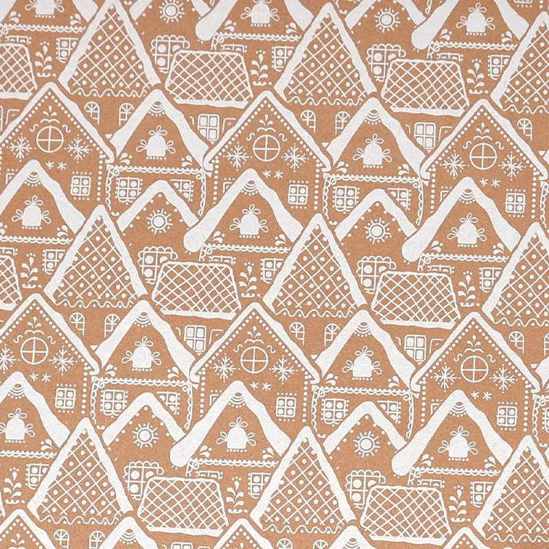 Christmas Kraft Gift Wrapping Paper Roll – Santa & Tree Print