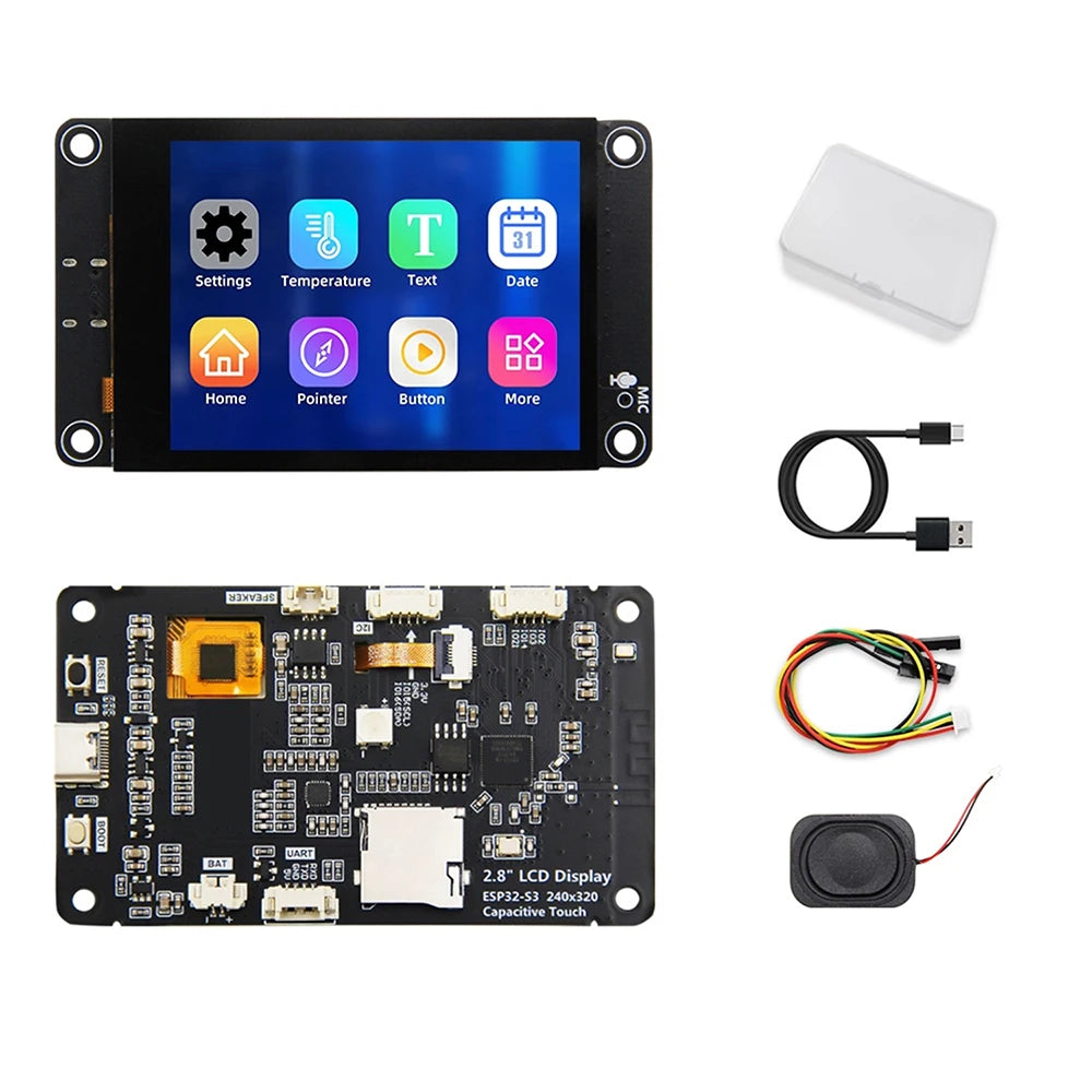 ESP32-S3 Dev Board – 2.8" TFT Touch Display | WiFi & BT