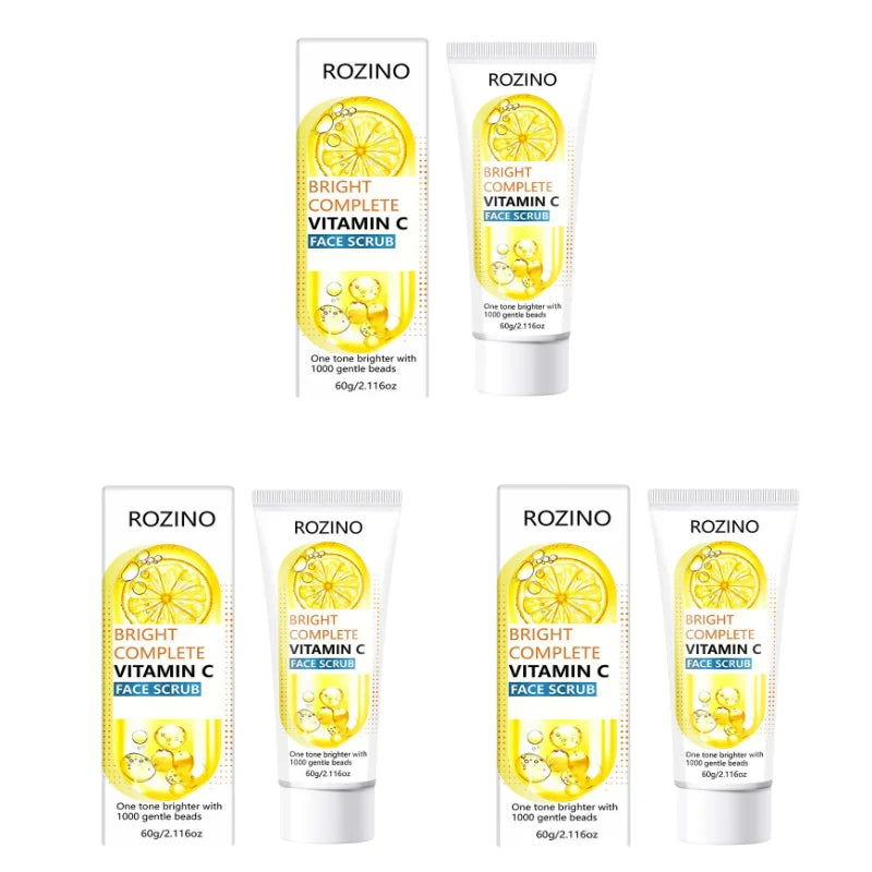ROZINO Vitamin C Facial Scrub – Exfoliating Brightening Gel
