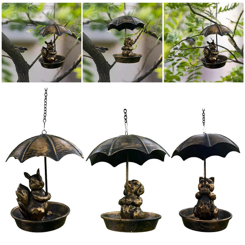 Kesoto Hanging Iron Bird Feeder – Garden Patio Decor & Gift