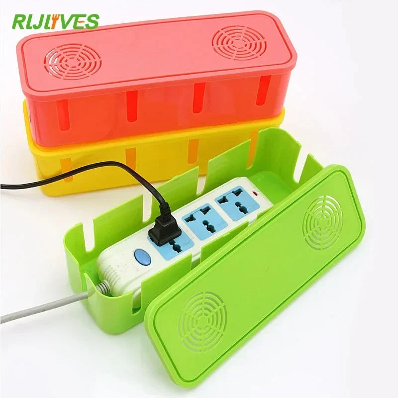 Power Strip Storage Box – Dustproof Cable Manager Cover