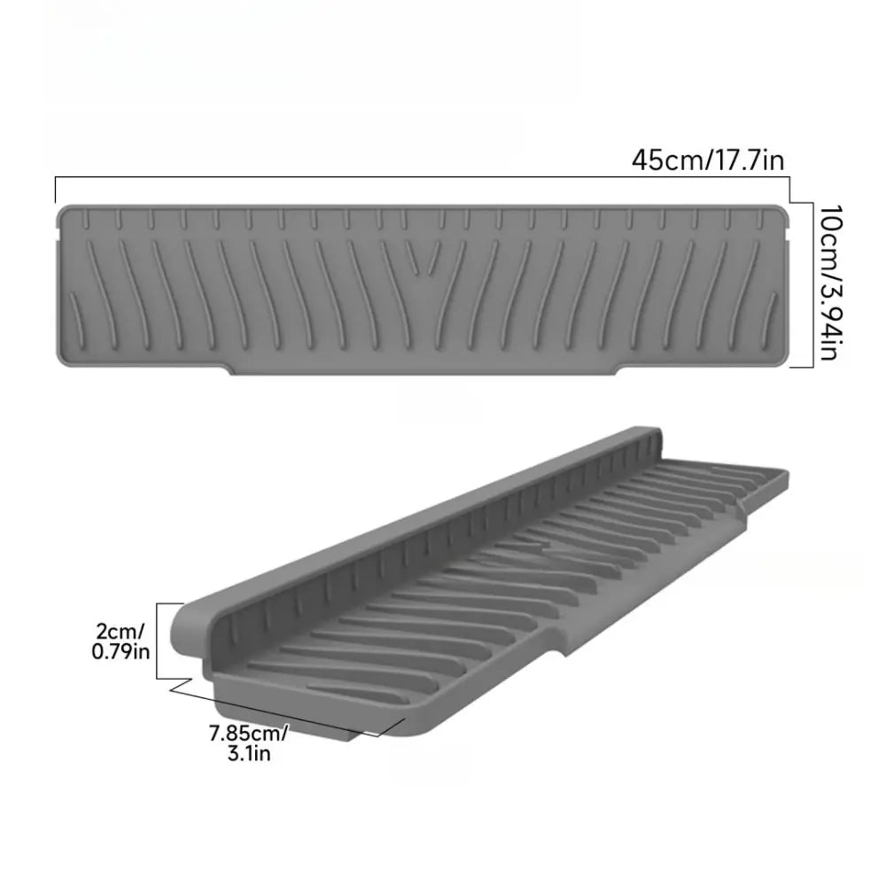 Silicone Sink Drain Mat 45cm – Anti-Slip Splash Guard & Soap Rack