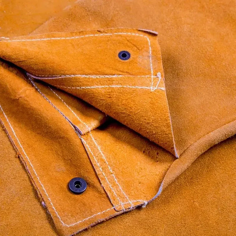 Cowhide Leather Welding Jacket – Flame-Resistant Unisex L/XL