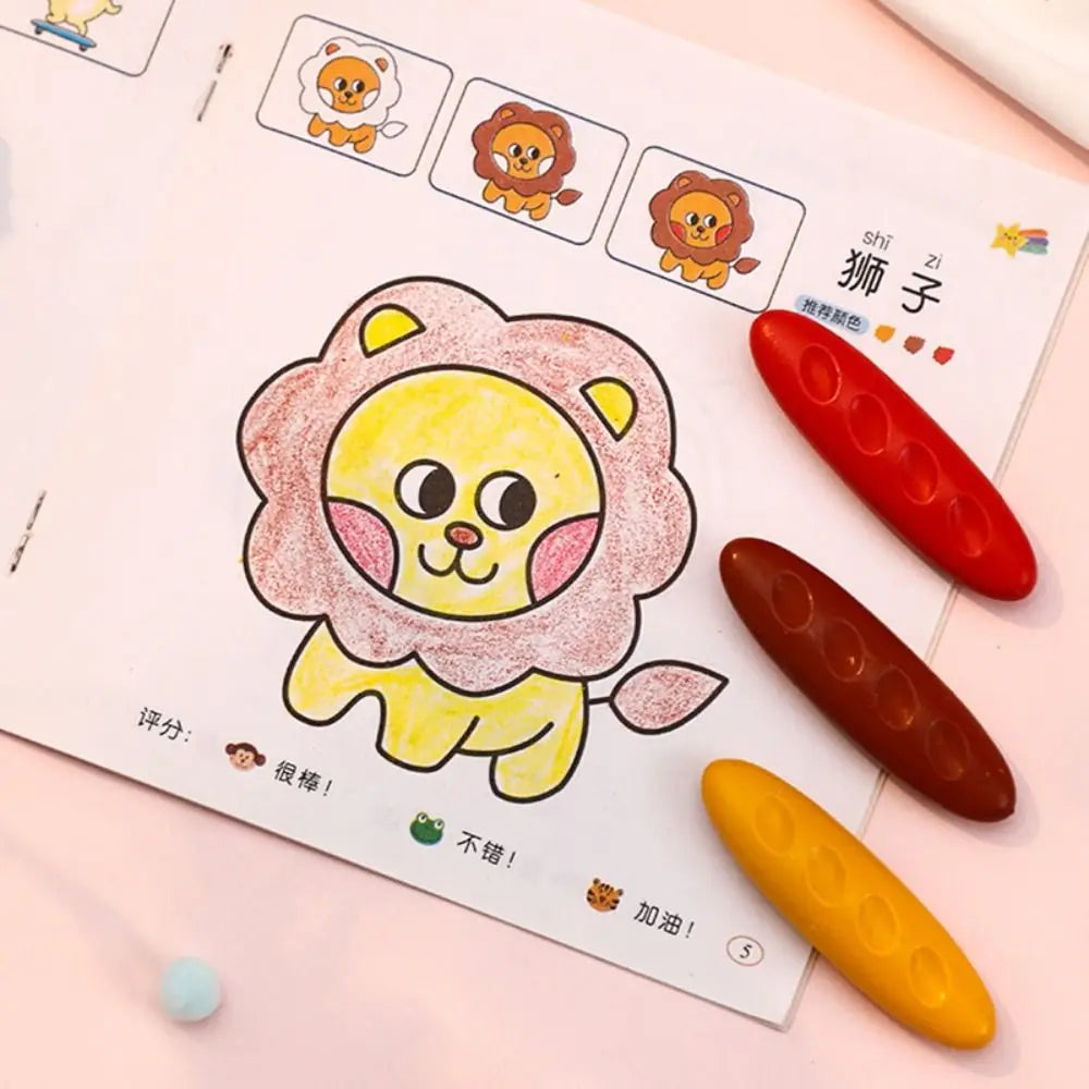 Peanut-Shaped Washable Crayons 12/24/36 Colors – Kids Art