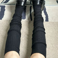 Women's Cotton Knee-High Socks – Warm Solid Color Calf Socks
