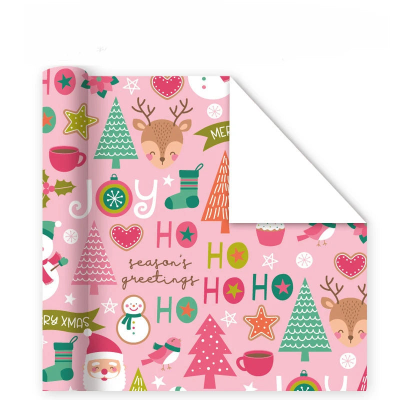 2025 Christmas Gift Wrapping Paper – Santa & Festive 50x70cm