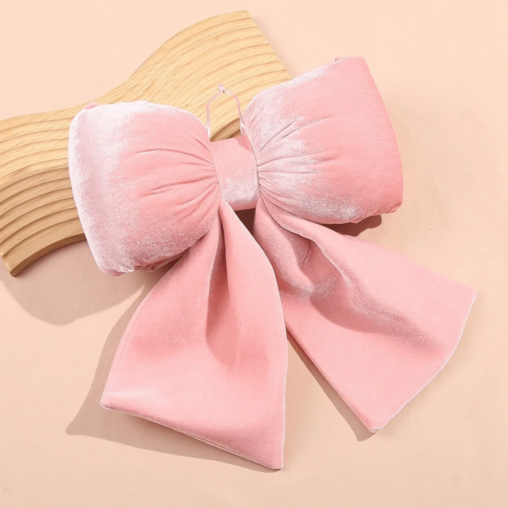 Velvet Bowknot Christmas Ornament | Hanging Bow Pendant Décor