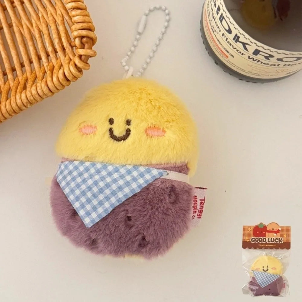 Cartoon Fruit Plush Keychain – Cute Bag Charm Pendant Gift