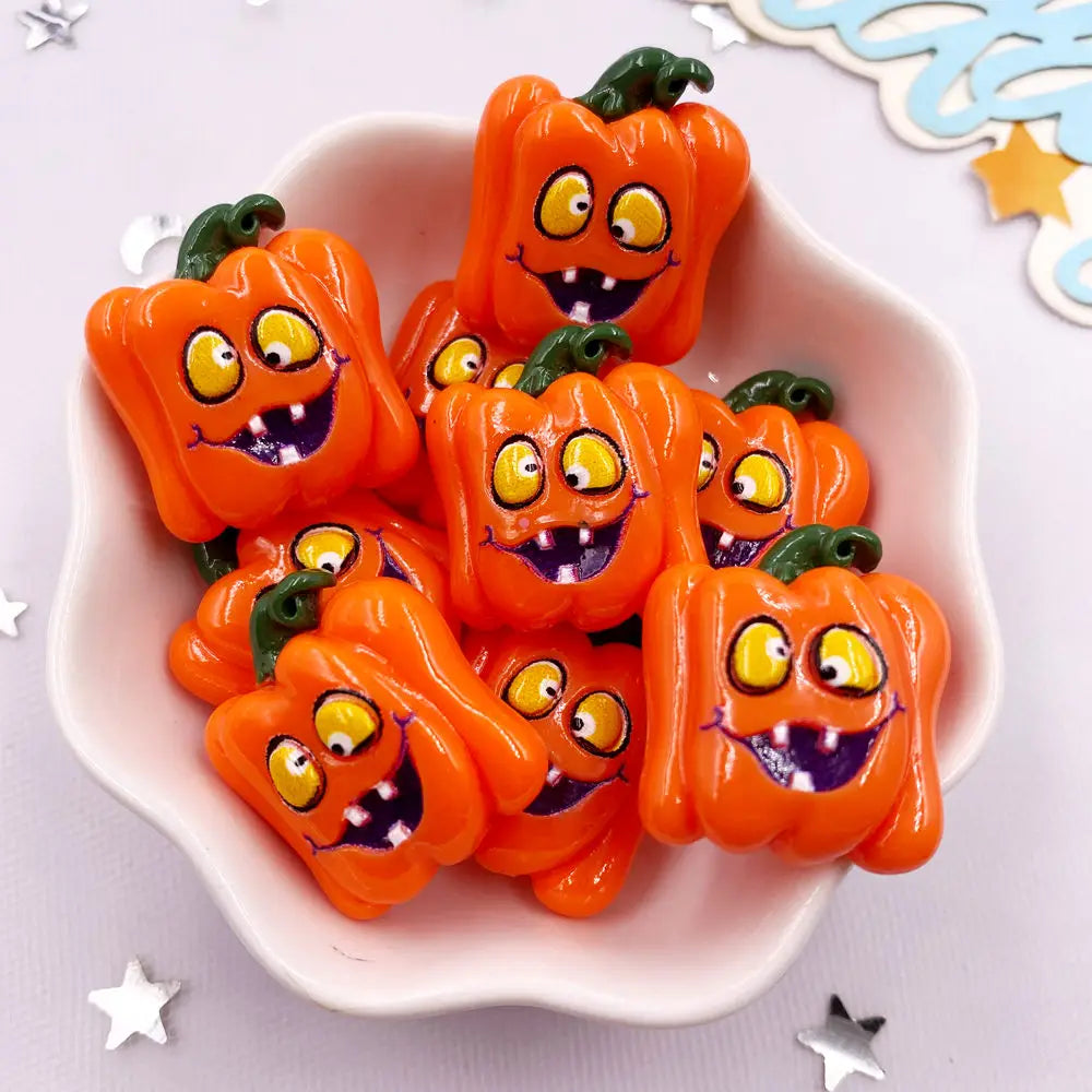 8-Piece 3D Resin Halloween Flatback Figurines for DIY Crafts
