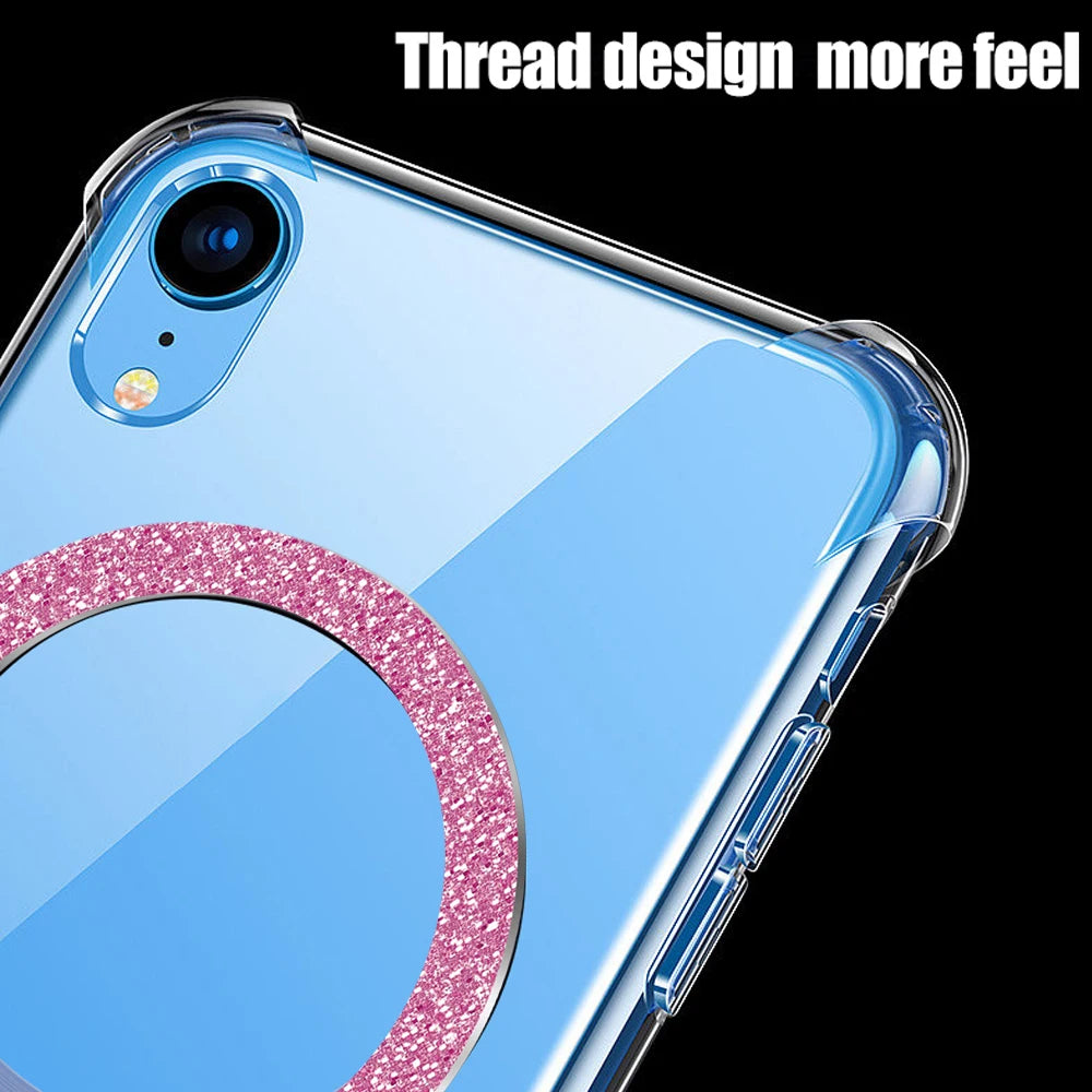 Glitter Magnetic Metal Ring Plate for MagSafe iPhone & Android