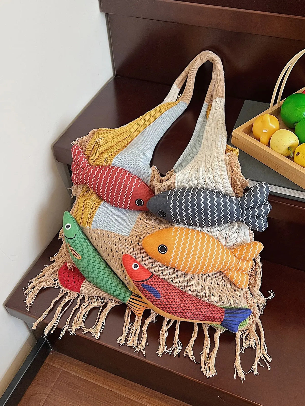 Women's Woven Tote Bag – Casual Chic Shoulder Bag