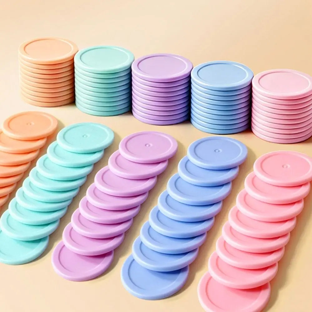 50pcs Colorful Plastic Counting Chips – Math & Game Tokens