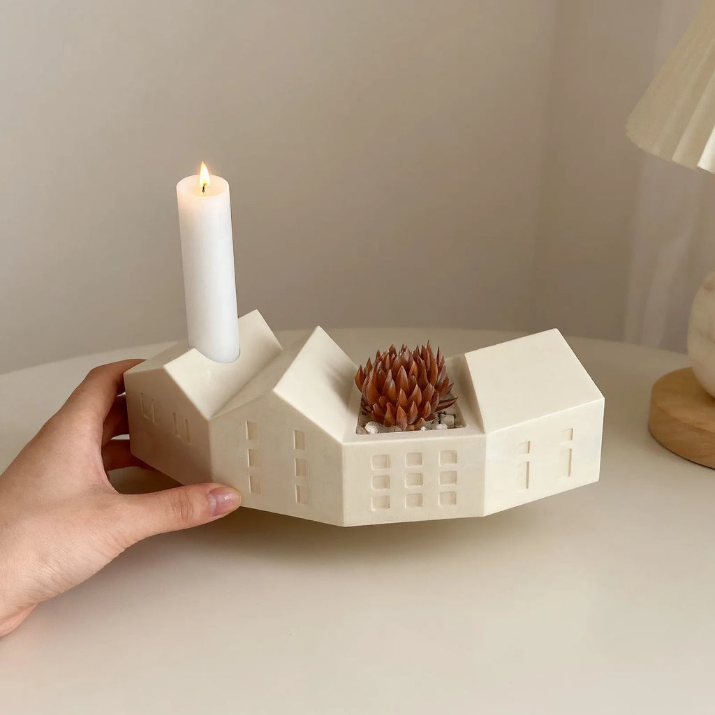 House Shape Silicone Mold – DIY Candle, Gypsum & Resin Craft