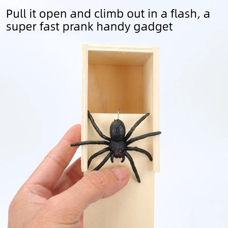 Spring-Pop Spider Prank Box – Halloween Trick Surprise Toy