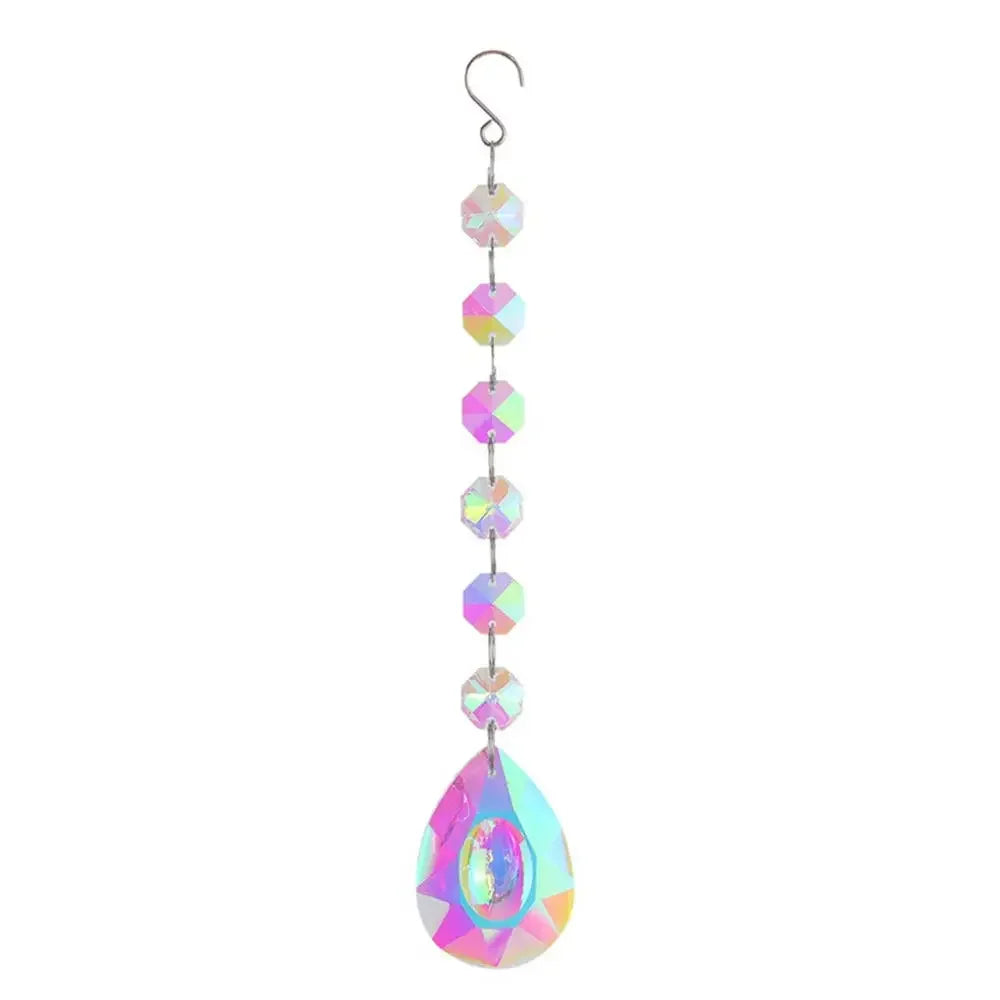 Moon & Sun Crystal Suncatcher | K9 Rainbow Prism Window Pendant