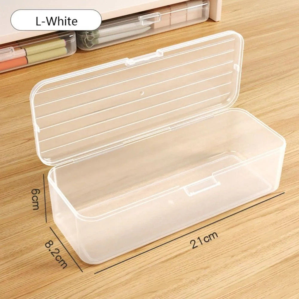Transparent Stackable Plastic Pencil Case – Large Capacity