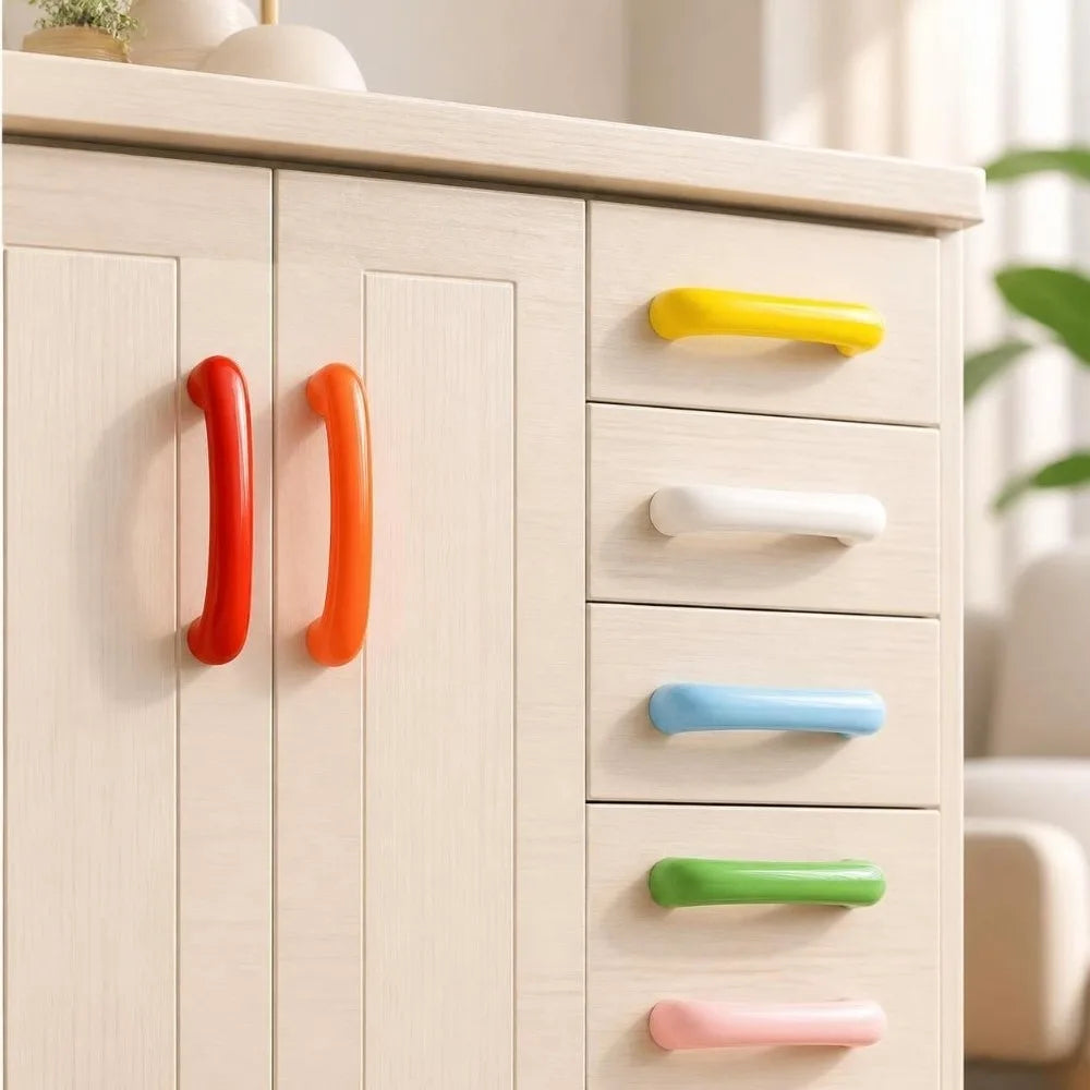 Ceramic Bow Cabinet Handle | 64mm Colorful Glaze Drawer Pull