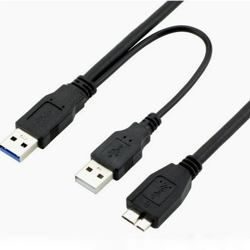 USB 3.0 to Micro B Y-Splitter HDD Power & Data Cable