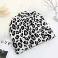 Leopard Print Jacquard Knit Beanie | Unisex Winter Skullcap