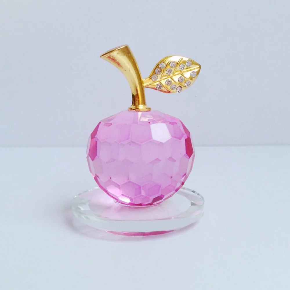 3D Crystal Apple Ornament – Home Décor & Gift Figurine