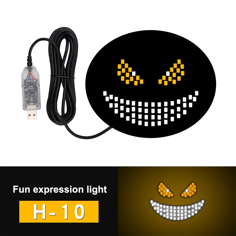Car LED Pentagram Neon Ambient Light – 5V USB Interior Glow