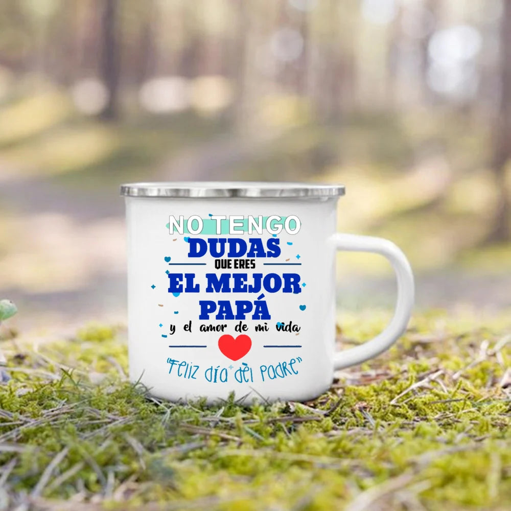 Best Father in the World Enamel Mug | Dad Gift Mug