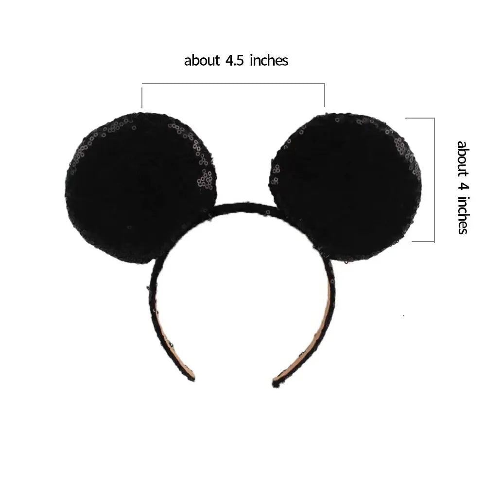 Glitter Sequin Mouse Ears Headband – Party Hair Accessory