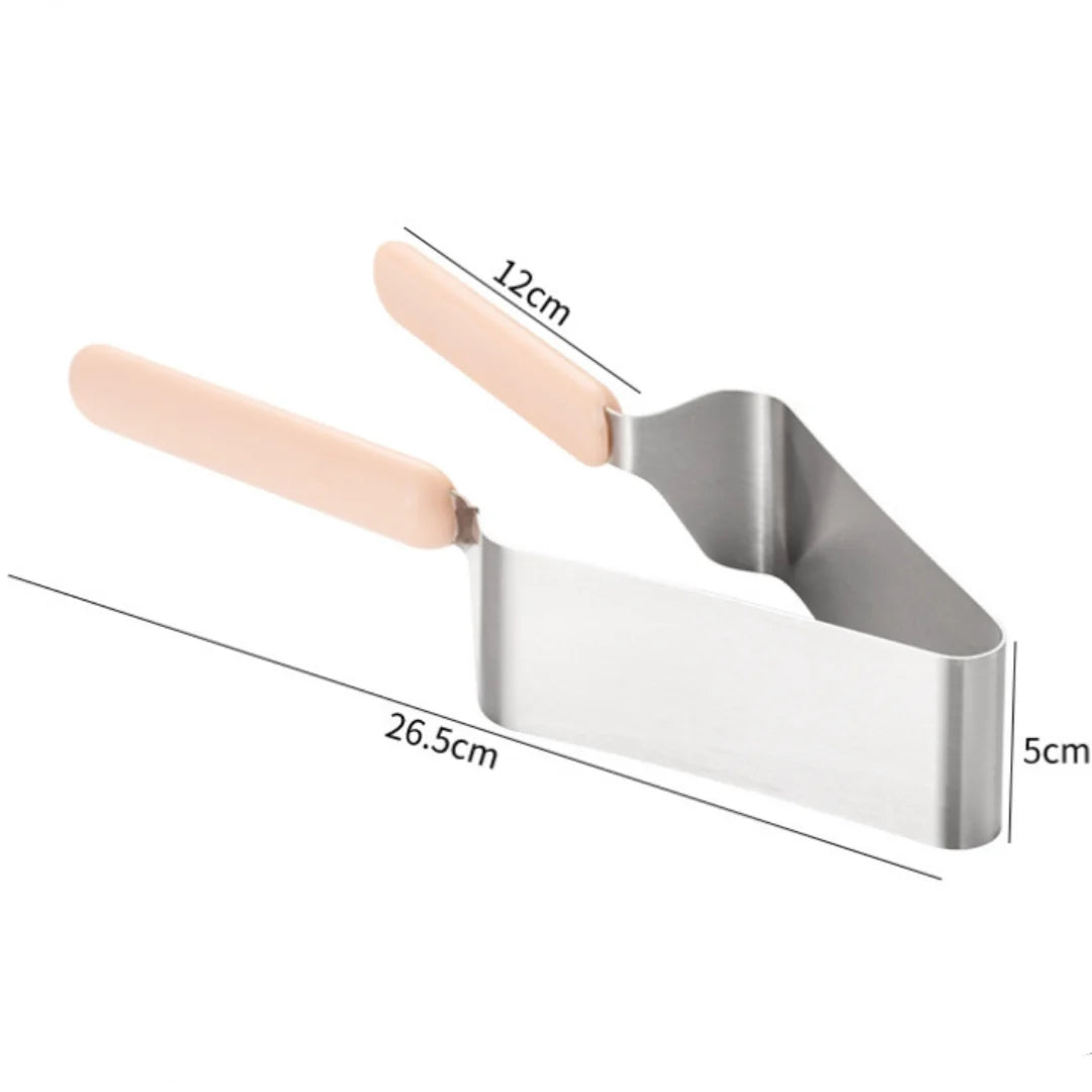 Stainless Steel Triangular Cake Slicer & Transfer Clip