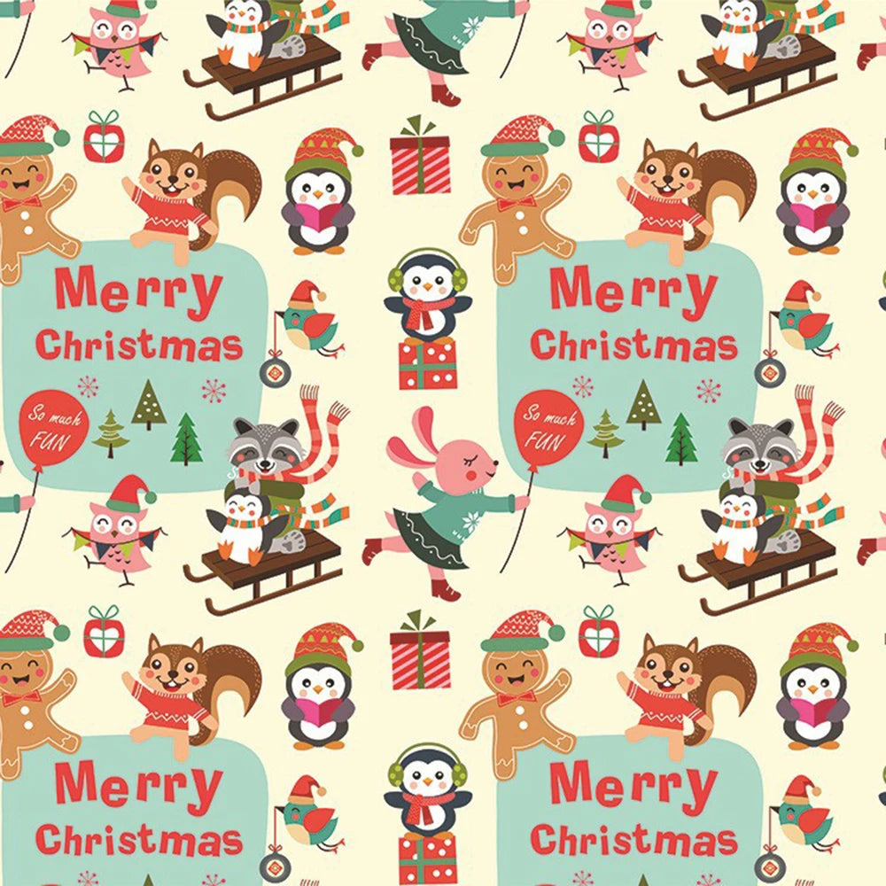 Christmas Wrapping Paper Set – 10 Festive Colorful Sheets