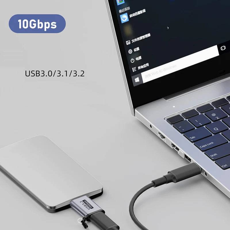 Micro B to USB-C / USB-A Adapter for HDD SSD Data & Charging