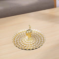 Decorative Peacock Metal Tray | Multicolor Snack & Fruit Bowl